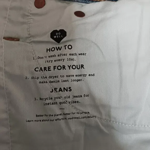 Madewell Women's High Rise Cali Demi Boot Cropped Jeans Plus Size 24W New - Picture 4 of 9